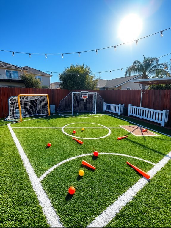 compact athletic play area