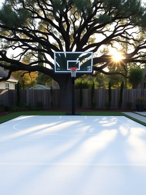 compact basketball court design