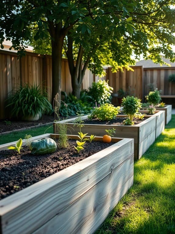 construct elevated plant boxes