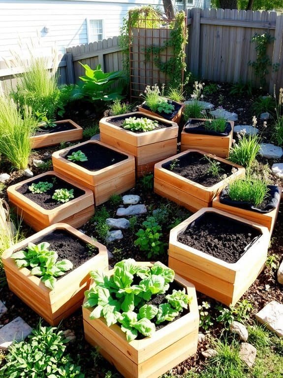 construct elevated planting boxes