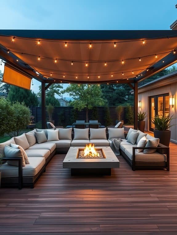 contemporary al fresco seating