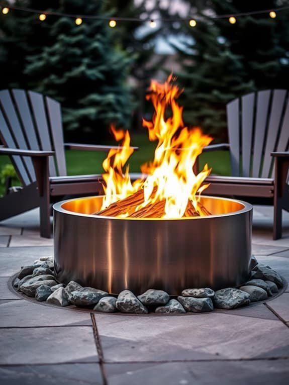 contemporary outdoor fire features