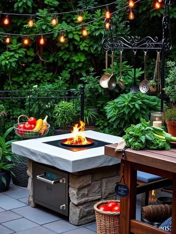 cooking using fire pits