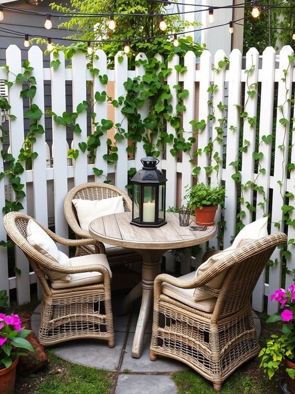 cozy al fresco seating area