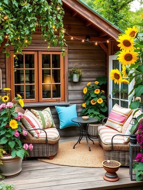 cozy al fresco seating area