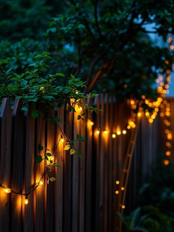 cozy ambiance with string lights