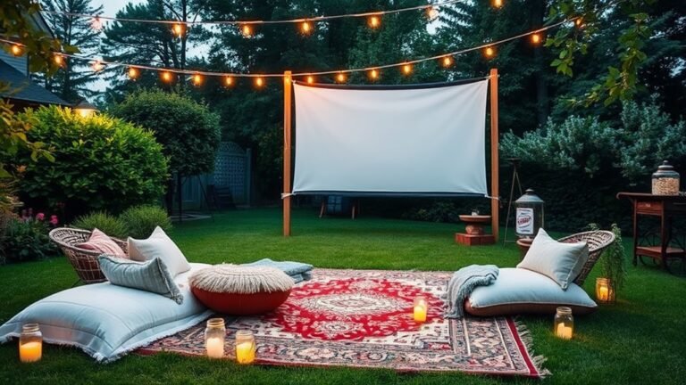 cozy backyard movie setups