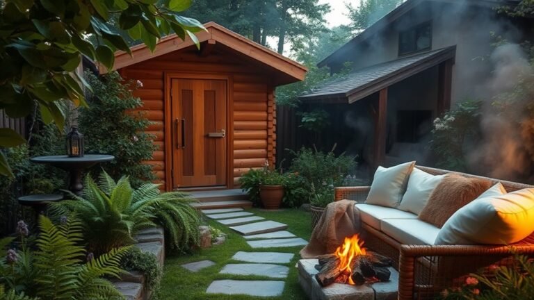 cozy backyard sauna inspirations