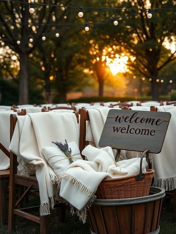 cozy blankets for visitors