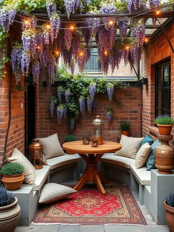 cozy corner dining space