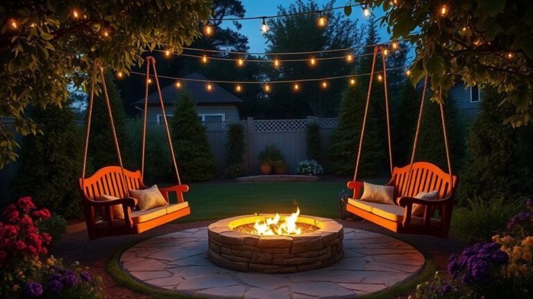 cozy fire pit swings