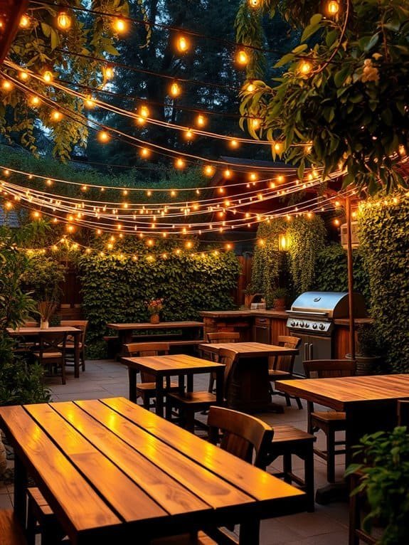 cozy illuminated outdoor atmosphere