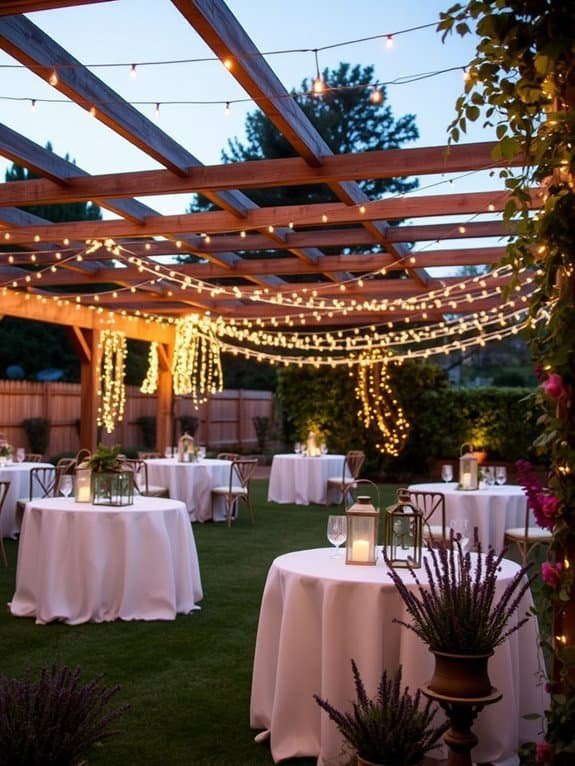 cozy illuminated outdoor setting