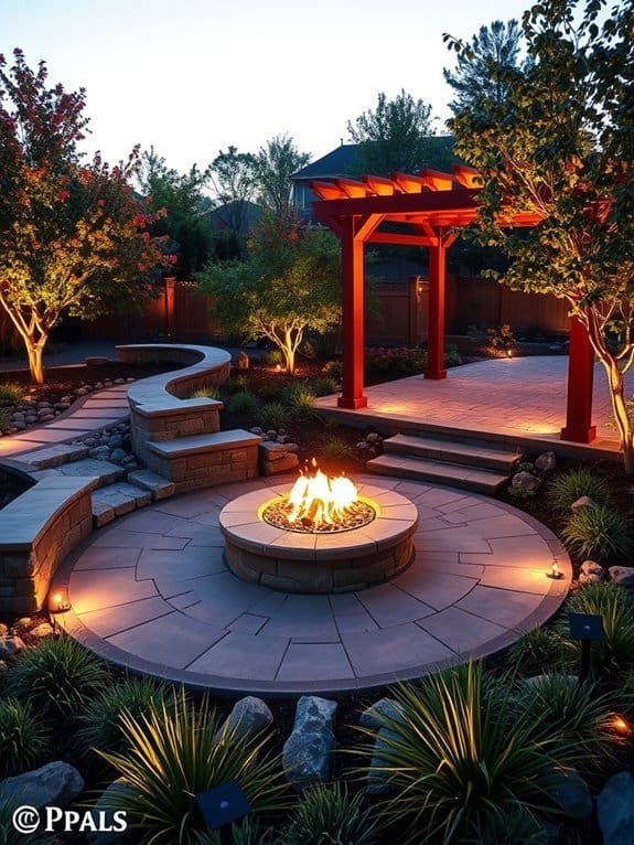 cozy outdoor fire ambiance