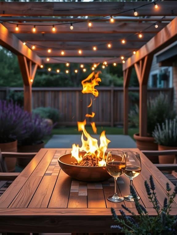 cozy outdoor fire feature