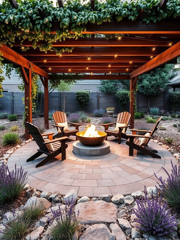 cozy outdoor gathering space