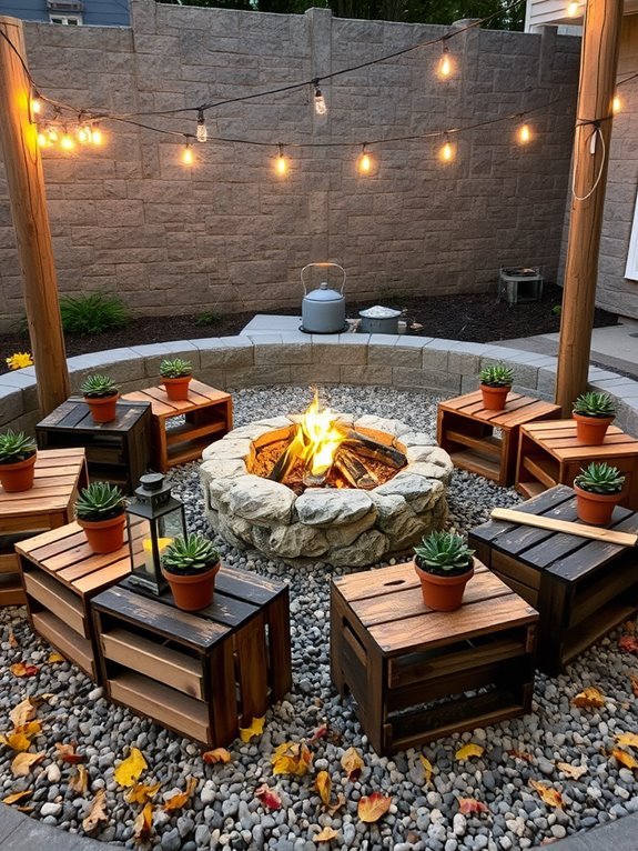 cozy outdoor gathering space