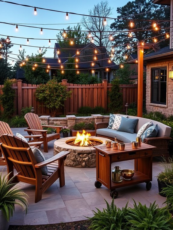 cozy outdoor gathering space