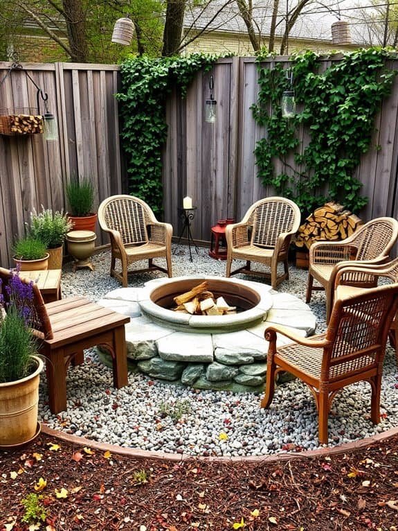 cozy outdoor gathering space