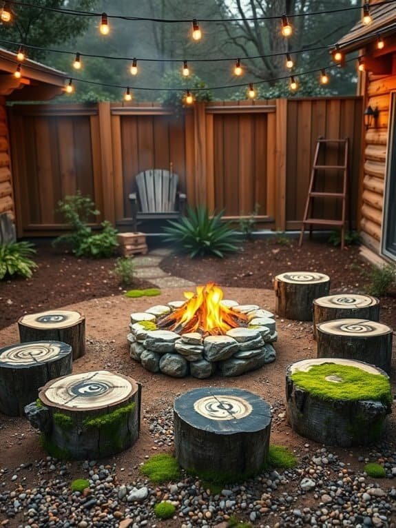 cozy outdoor gathering space