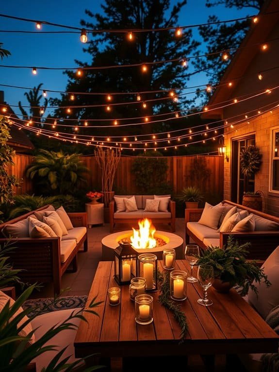 cozy outdoor gathering space