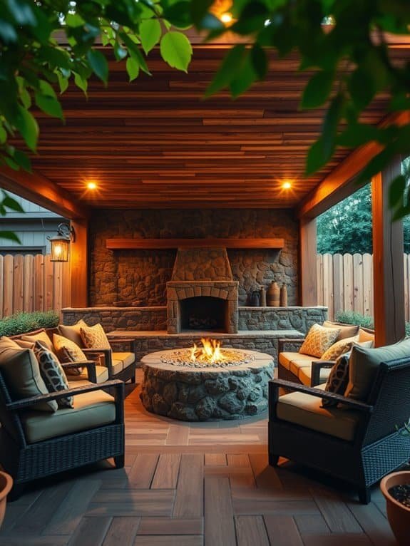 cozy outdoor gathering space