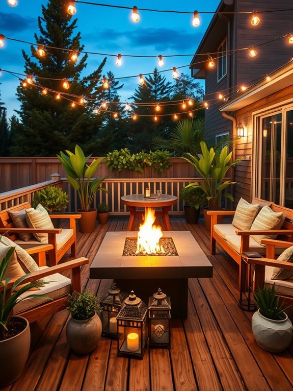 cozy outdoor gathering space