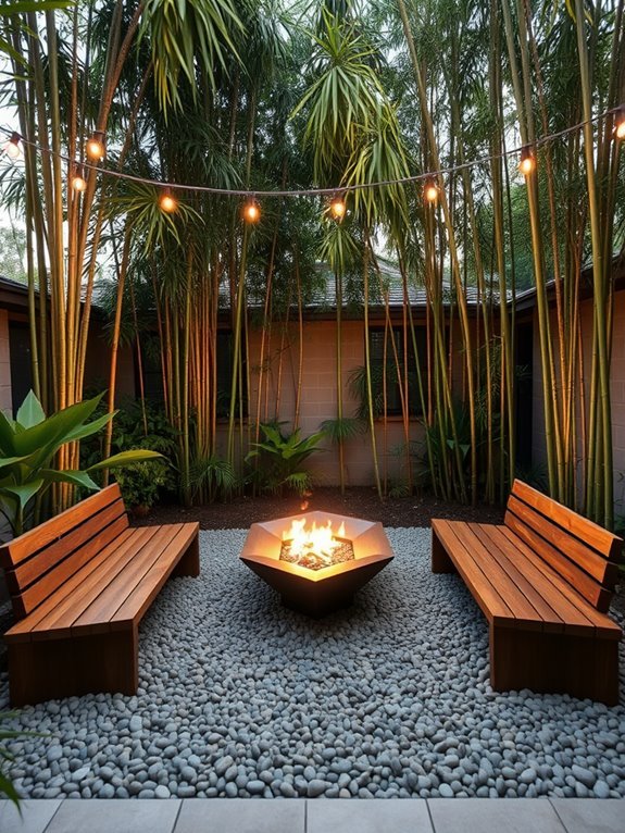 cozy outdoor gathering space