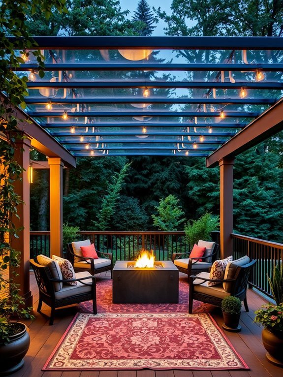 cozy outdoor gathering space