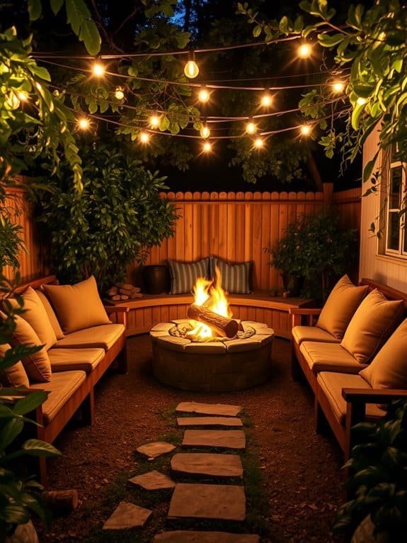 cozy outdoor gathering space