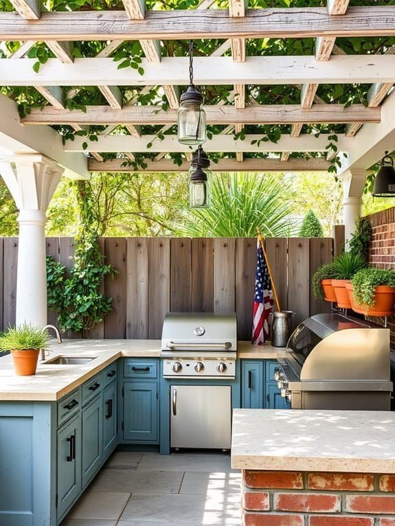 cozy outdoor grilling area