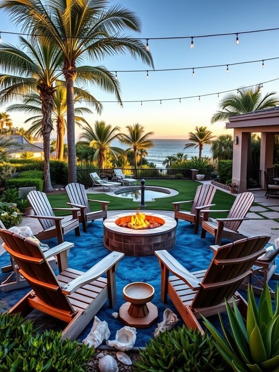 cozy outdoor socializing space