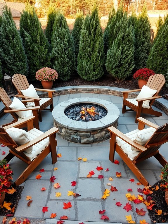cozy seasonal fire pit decorations