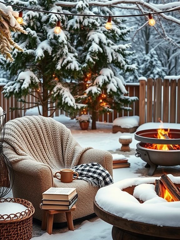 cozy winter reading space