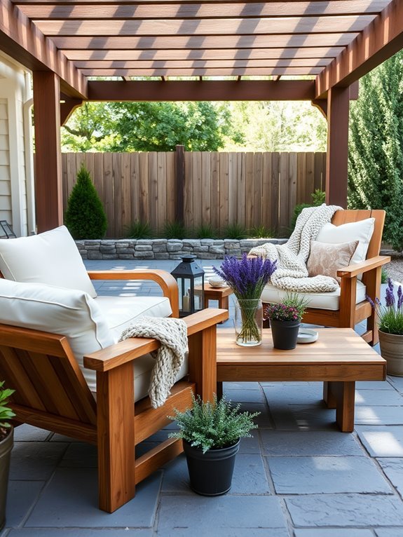 cozy wooden seating options