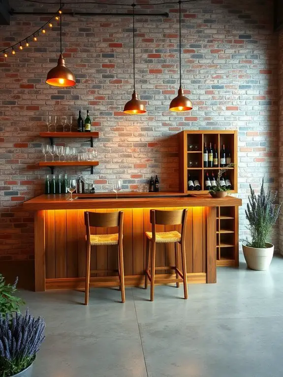 create a backyard bar