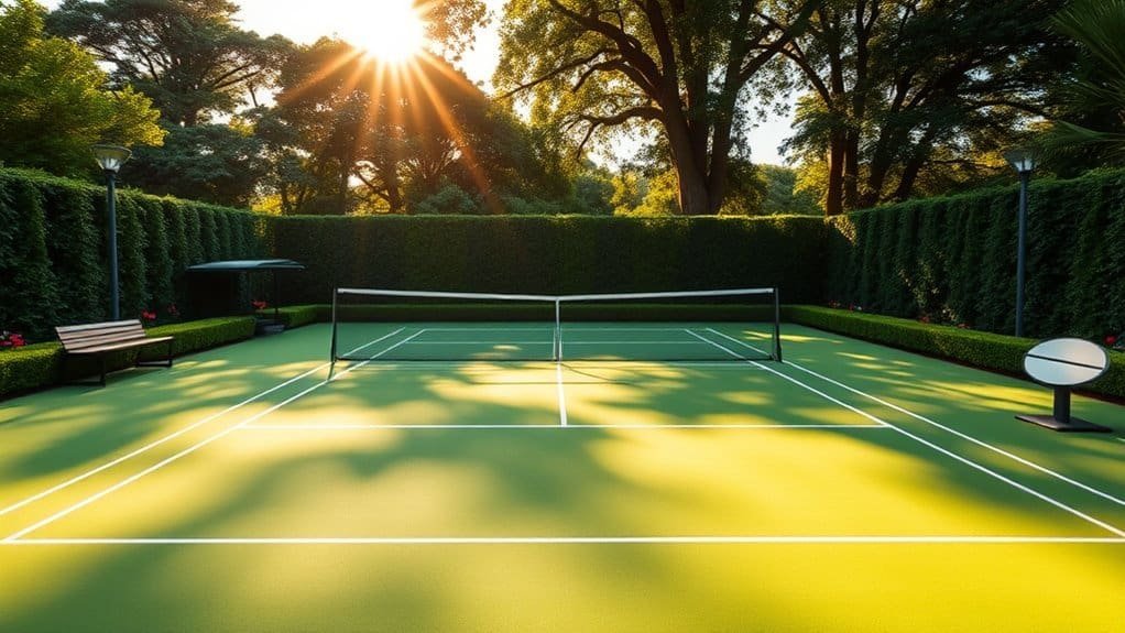 creative backyard tennis designs