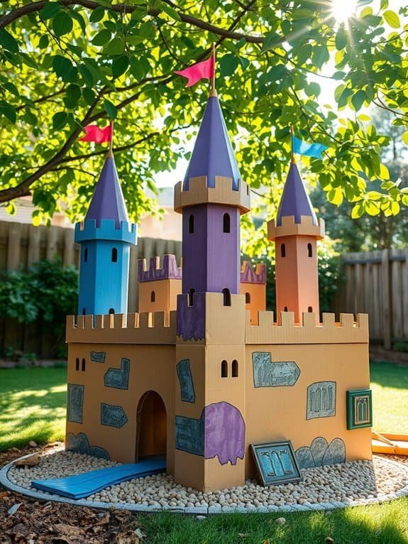 creative cardboard fortress fun