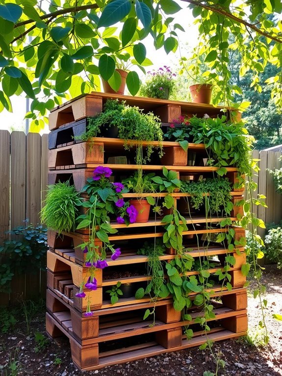 creative gardening with pallets