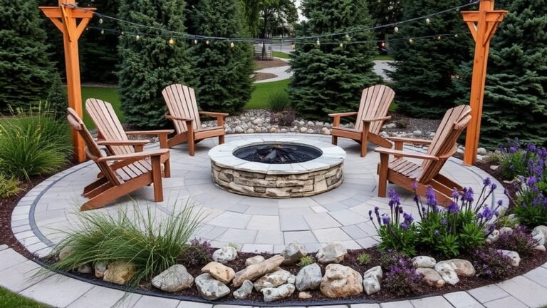 creative outdoor fire pit landscaping