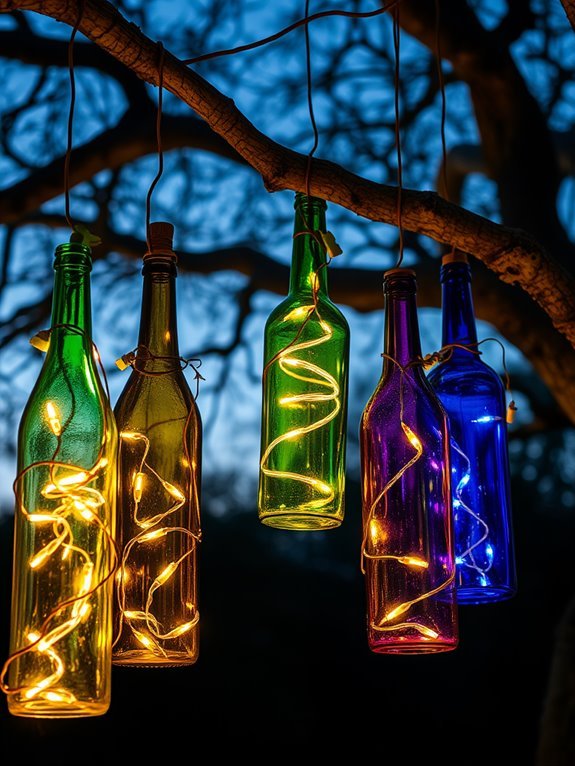 creative repurposed bottle lighting