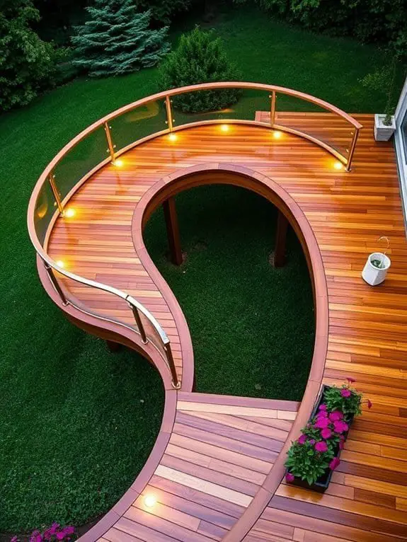 curved design for outdoor space