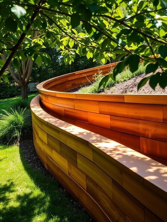 curved masonry landscape support