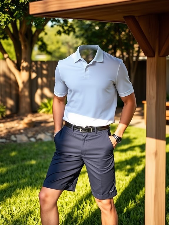 custom fit shorts polo