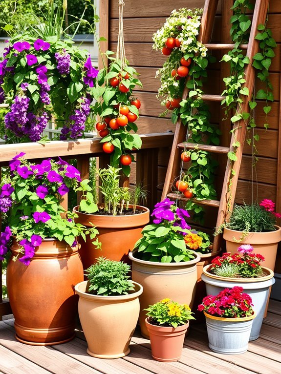 deck container gardening tips