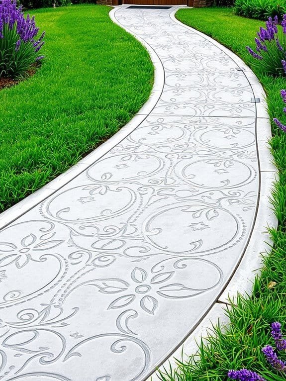 decorative concrete pathway designs