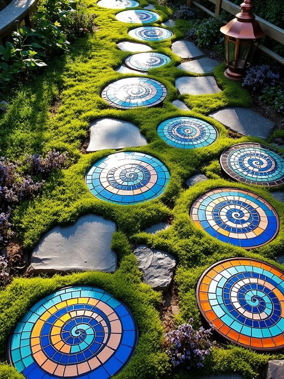 decorative garden pathway stones