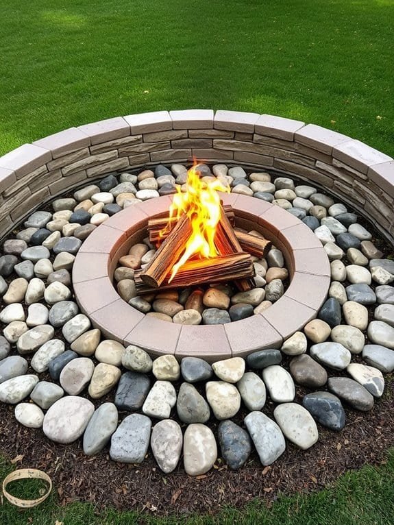 decorative stone fire pit