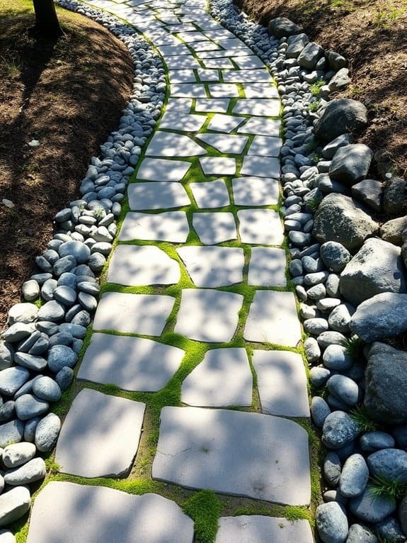 decorative stone pathway edges