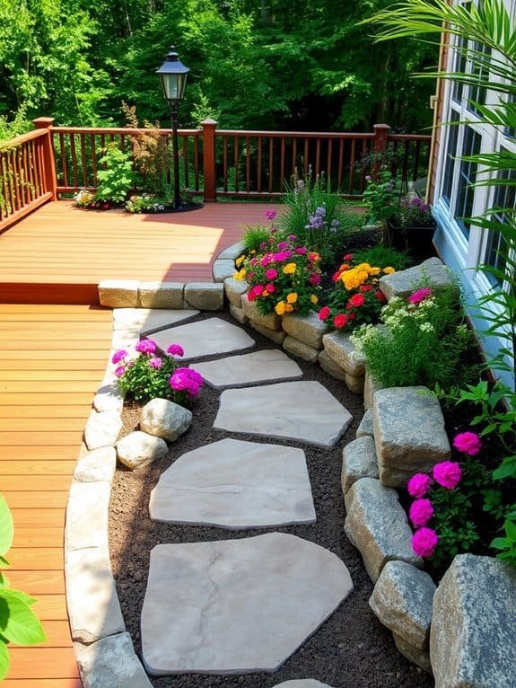 decorative stone walkways design